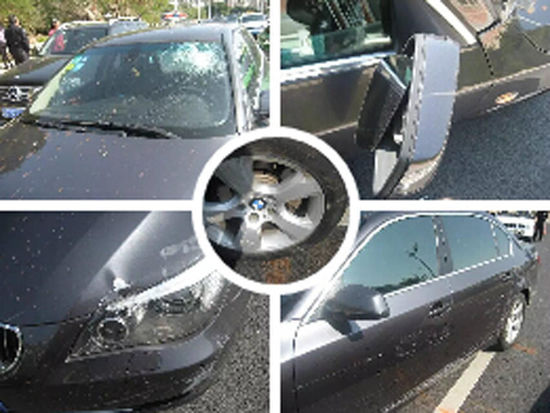 壕！女大学生借凯迪拉克在珠海连撞奔驰宝马