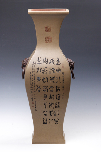 鹤颈百寿长春瓶2 鹤颈百寿长春瓶2