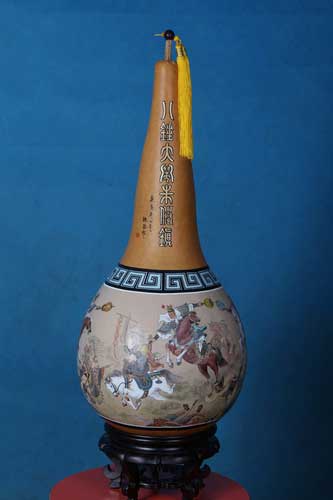 龚秋启作品——工笔葫芦“八锤大闹朱仙镇”