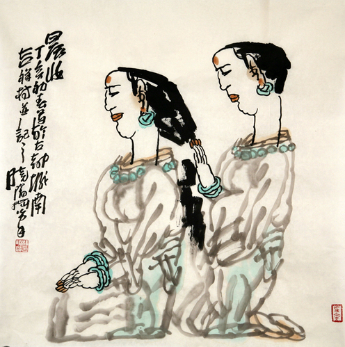 晨妆 68×68cm 晨妆 68×68cm