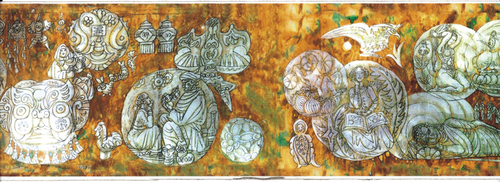 生命之歌局部之一  全长8000cm×200cm  1995年 生命之歌局部之一  全长8000cm×200cm  1995年