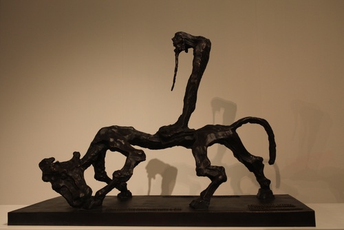 图2、空谷有音—老子出关 74×93×33cm   作于2012年 青铜