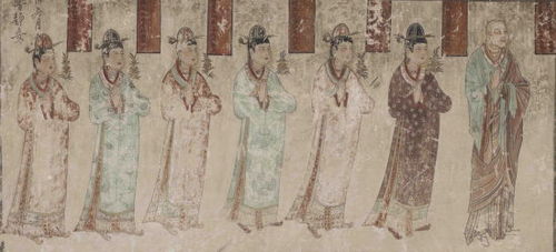 女供养人、比丘尼(榆林第 29 窟南壁西侧)。