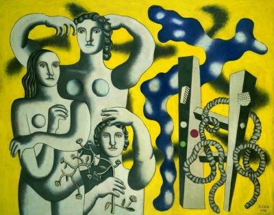 三个肖像的构图(布面油画) 128×230厘米 1932年 费尔南·莱热 巴黎蓬皮杜现代艺术中心藏 三个肖像的构图(布面油画) 128×230厘米 1932年 费尔南·莱热 巴黎蓬皮杜现代艺术中心藏