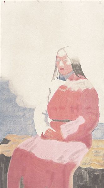 高原阳光（中国画）田黎明