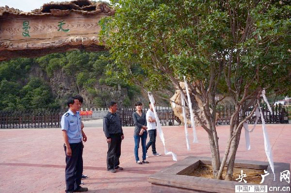 扎死蝴蝶装扮仙子事件再度发酵-广场被堆放蝴蝶墓6