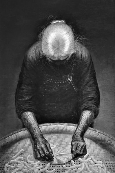 罗中立《春蚕》 罗中立《春蚕》