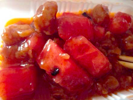 高校食堂现神菜西瓜炒肉-网友：实在把持不住了！4