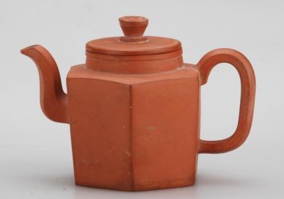 明万历·大彬款紫砂六方壶 明万历·大彬款紫砂六方壶