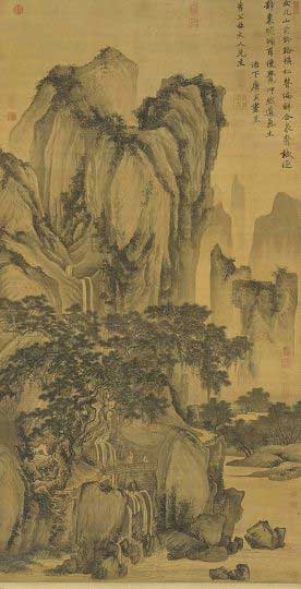 唐寅 《山路松声图》 唐寅 《山路松声图》