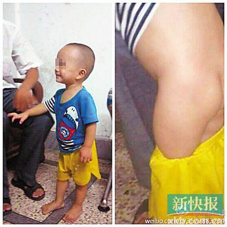 目前，孩子由爷爷照顾。潮南警方供图