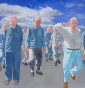 方力钧 《系列二(之四)》 1992 200×200cm 估价2500万至3500万港元 成交价5948万港元 方力钧 《系列二(之四)》 1992 200×200cm 估价2500万至3500万港元 成交价5948万港元