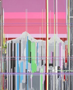 刘韡 《紫气系列 H2》 2008 220.3×108.3cm 估价140万至250万港元 成交价340万港元 刘韡 《紫气系列 H2》 2008 220.3×108.3cm 估价140万至250万港元 成交价340万港元