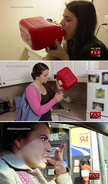 英国少女怪异癖好喝汽油上瘾 英国少女怪异癖好喝汽油上瘾