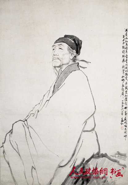 杜甫-132cmx91cm-纸本水墨-1948年-中国国家博物馆藏_副本 杜甫-132cmx91cm-纸本水墨-1948年-中国国家博物馆藏_副本