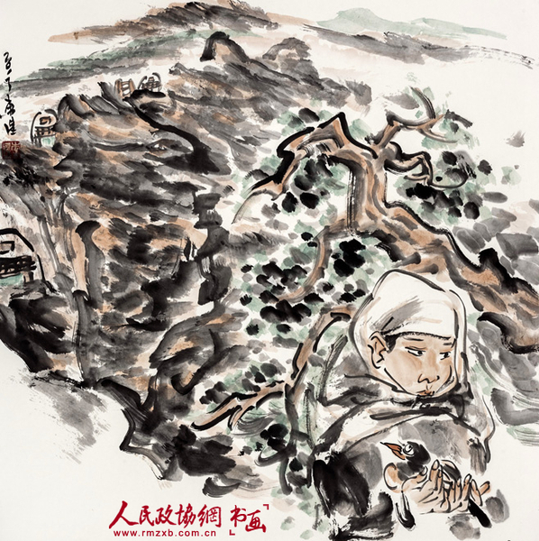 《惊蛰》纸本水墨68×68厘米 2014年 李东星_副本 《惊蛰》纸本水墨68×68厘米 2014年 李东星_副本