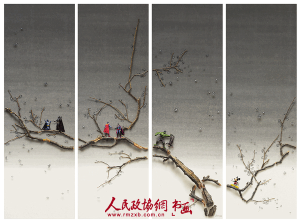 金准植  自胜自强  120x40(4件) 纸面油画  2014_副本_副本 金准植  自胜自强  120x40(4件) 纸面油画  2014_副本_副本