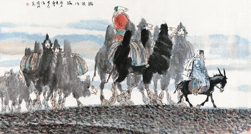 刘大为《瀚海行旅》96×178cm 刘大为《瀚海行旅》96×178cm