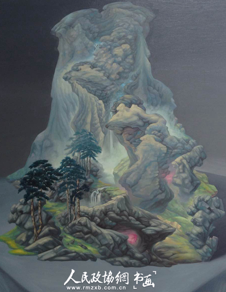 天上人间_2  布面油画  190×150cm 2014_副本 天上人间_2  布面油画  190×150cm 2014_副本