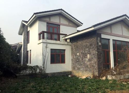 别墅院内杂草丛生。澎湃新闻记者 龚菲 图