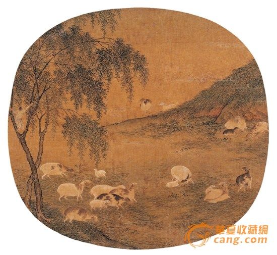 南宋 李迪 春郊牧羊图页 绢本设色 24.1×24.8cm 美国大都会艺术博物馆藏 南宋 李迪 春郊牧羊图页 绢本设色 24.1×24.8cm 美国大都会艺术博物馆藏