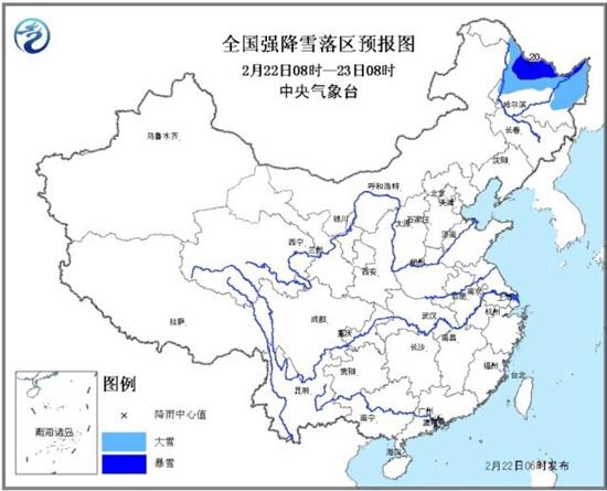全国强降雪落区预报图 全国强降雪落区预报图