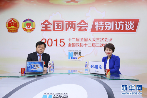 2015年3月10日，全国政协常委、正泰集团董事长南存辉作客新华会客厅。新华网 贾振 摄