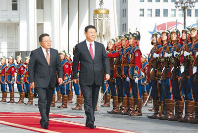 习近平主席访问蒙古国(资料图)2 习近平主席访问蒙古国(资料图)2