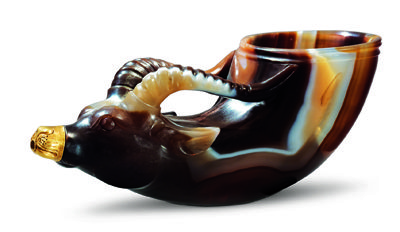 镶金兽首玛瑙杯 镶金兽首玛瑙杯