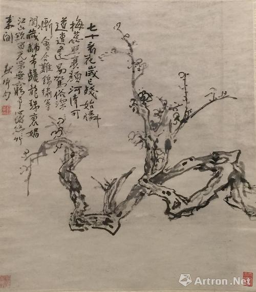 “七十看花岁已残,始怜梅蕊照衰颜”形象的表达出黄宾虹心中的情感 “七十看花岁已残,始怜梅蕊照衰颜”形象的表达出黄宾虹心中的情感
