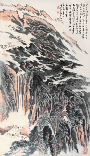 陆俨少 李白诗意 陆俨少 李白诗意