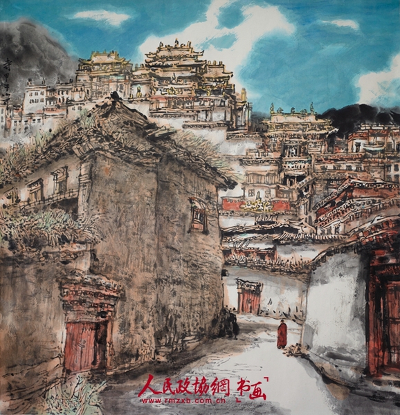 XZ-62 《寺》 2014年 106×101cm_副本 XZ-62 《寺》 2014年 106×101cm_副本