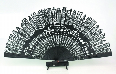 包含了北京文化地理信息的折扇 包含了北京文化地理信息的折扇