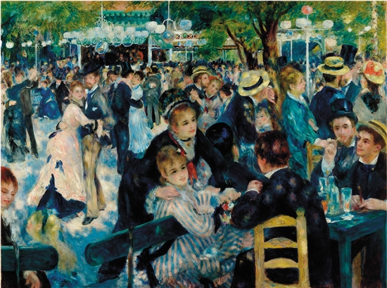 奥古斯特·雷诺阿 煎饼磨坊的舞会 131×175cm 1876年 奥古斯特·雷诺阿 煎饼磨坊的舞会 131×175cm 1876年