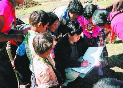 刘大为在藏区写生 刘大为在藏区写生