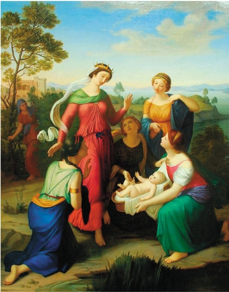 发现摩西 19世纪上半叶 95×76cm(修复后) 发现摩西 19世纪上半叶 95×76cm(修复后)