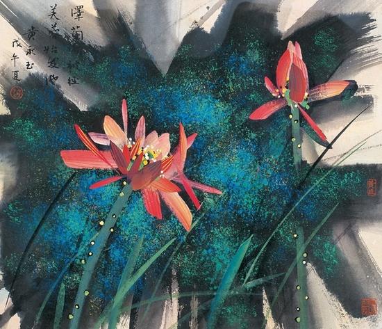 黄永玉笔下的荷花  黄永玉笔下的荷花