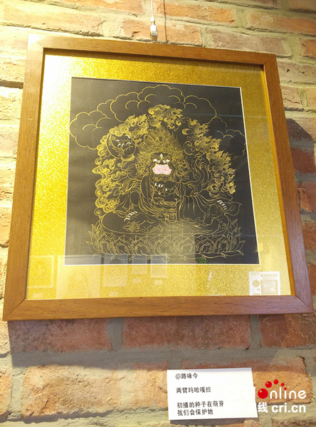 展览现场唐卡作品  展览现场唐卡作品