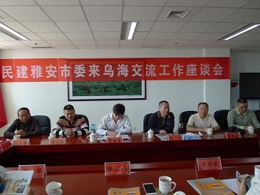 乌海市委与来访的四川省雅安市委交流座谈 乌海市委与来访的四川省雅安市委交流座谈