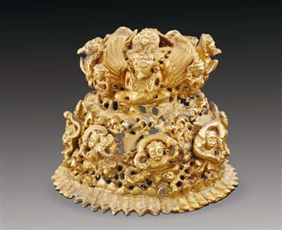 迦陵频伽金帽顶 迦陵频伽金帽顶