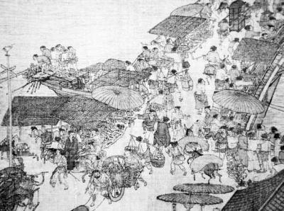 张择端本《清明上河图》局部 张择端本《清明上河图》局部