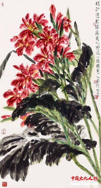 《看美人迎风一株独秀》 何水法作品 2015