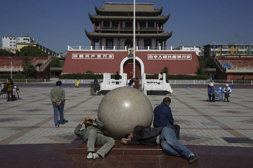 银川地标建筑外形酷似北京天安门