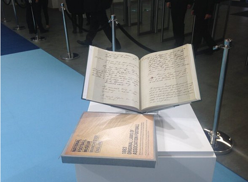 英格兰足球博物馆中展品