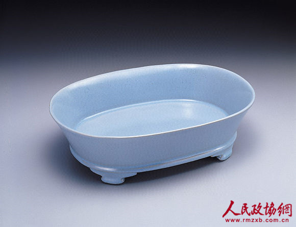 宋汝窑青瓷水仙盆_副本 宋汝窑青瓷水仙盆_副本