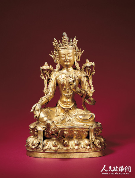 二、铜鎏金绿度母_副本