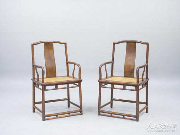 六、黄花梨南官帽椅一对_副本