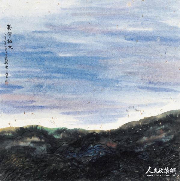 20  邵晓峰《苍穹极光》，69.5cm×69.5cm，2015年_副本