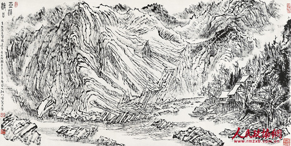 张仃《巫溪渡口》_副本 张仃《巫溪渡口》_副本