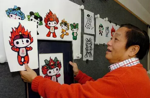 韩美林与福娃 韩美林与福娃